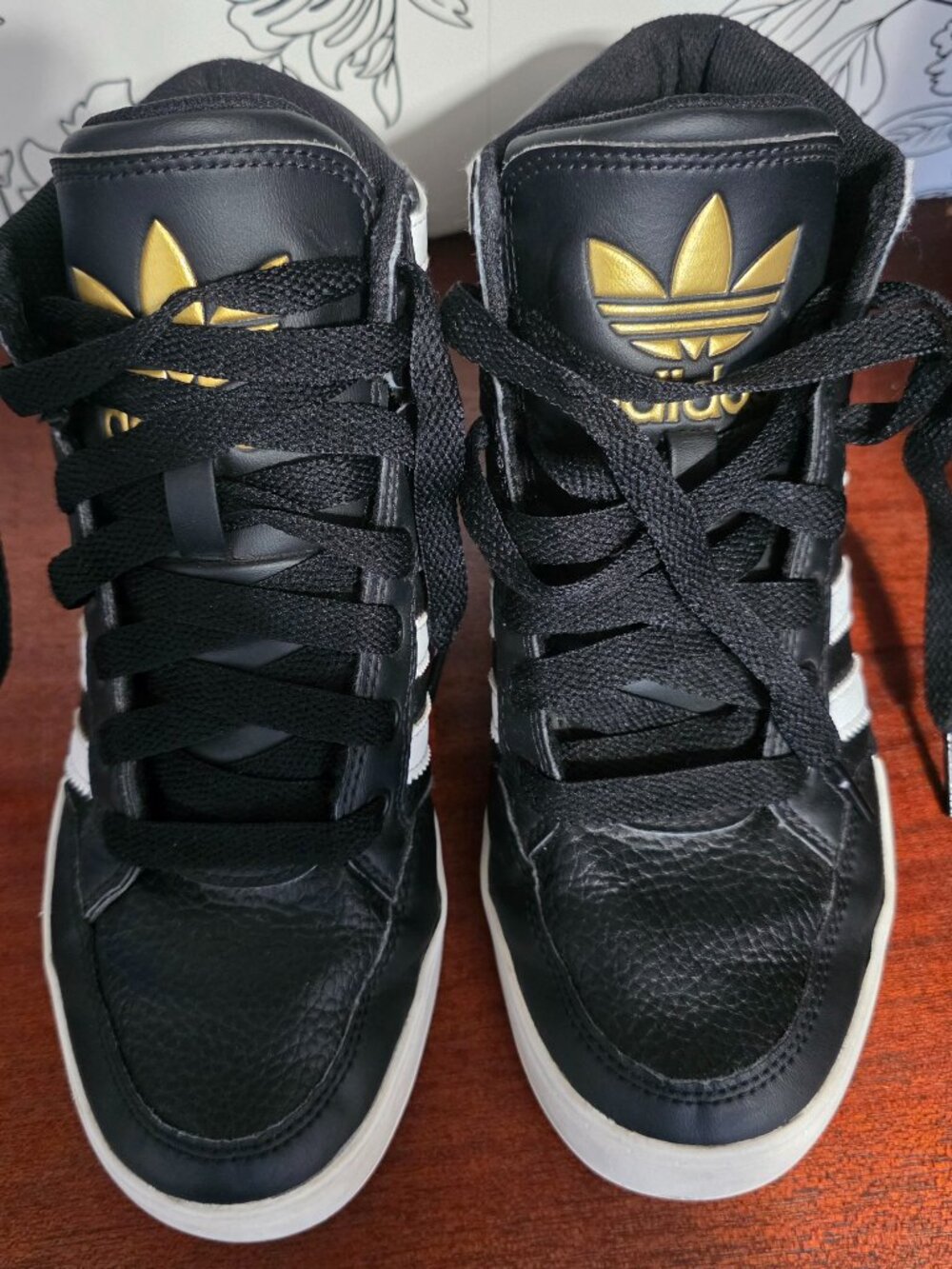 Adidas Hard Court Hi C Black/Gold Shoes Unisex - Size 4